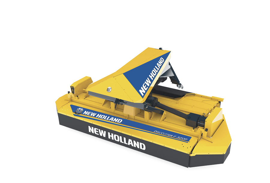 Gelbes New Holland Scheibenmähwerk, Modell DiscCutter