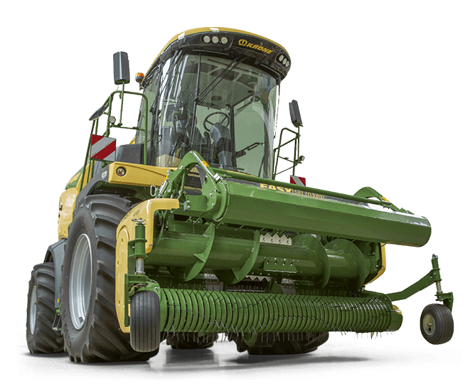 Grün-gelber KRONE Feldhäcksler, Modell BiG X 480